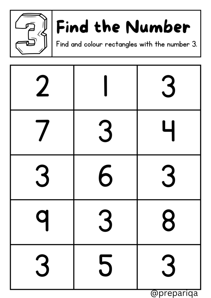 Number name worksheet