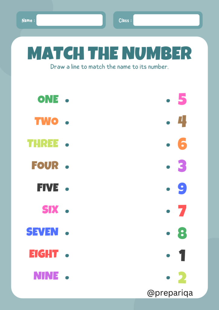 Number Name worksheet 