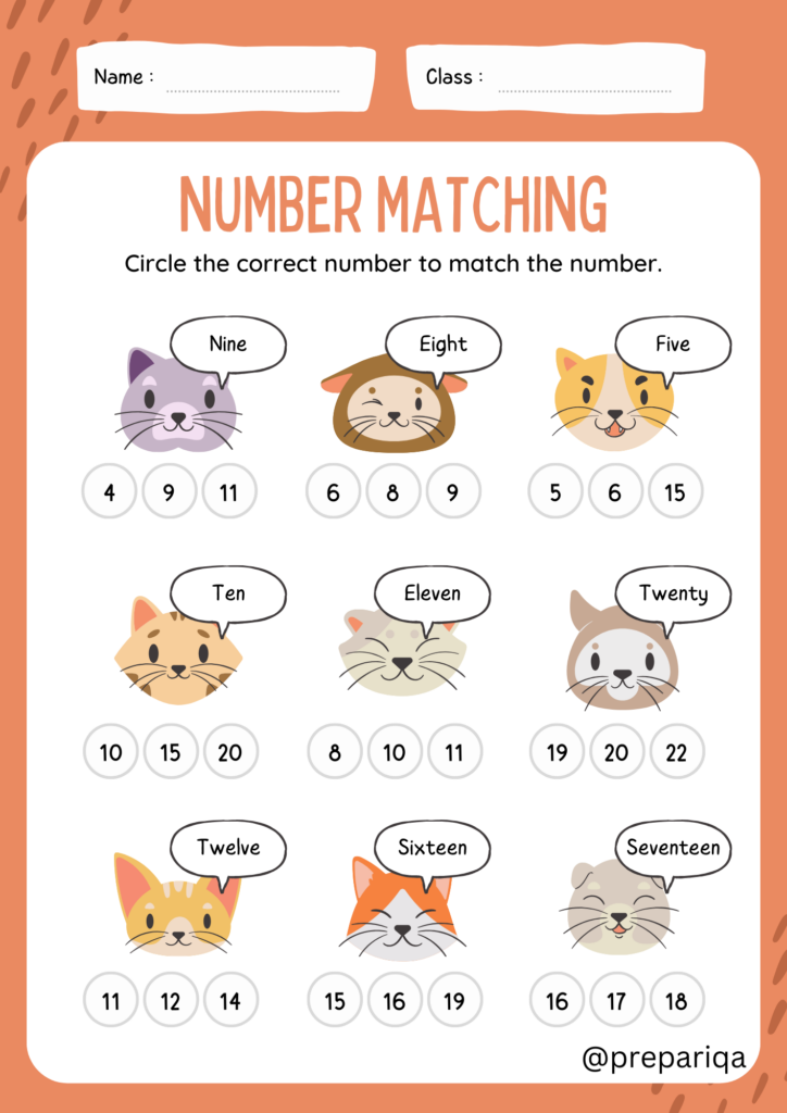 Number name worksheet